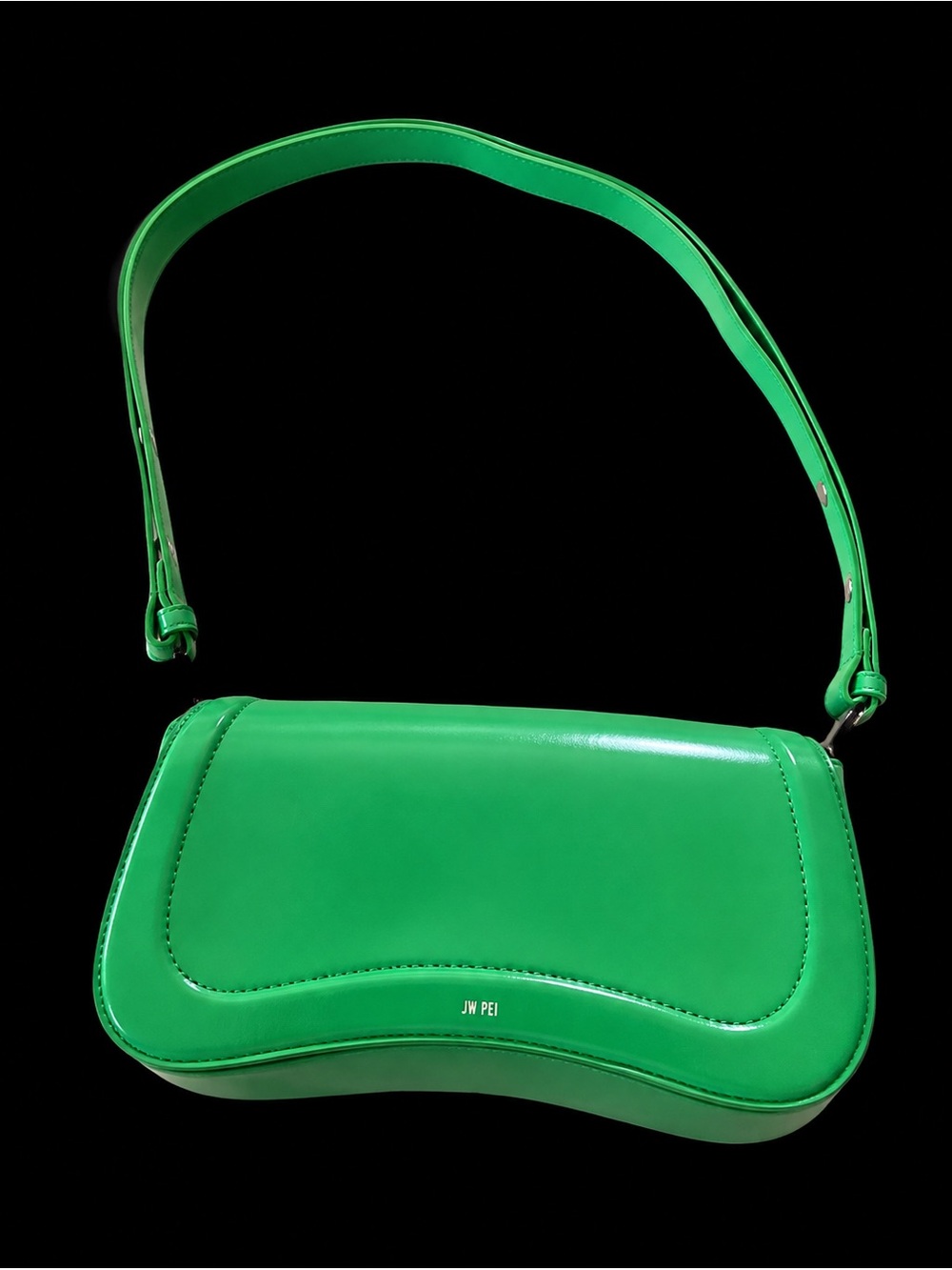 JW PEI Glossy Green  Shoulder Bag